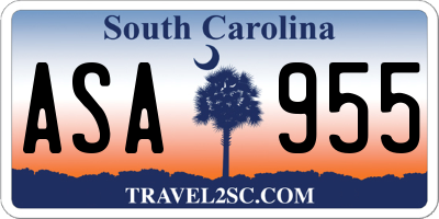SC license plate ASA955