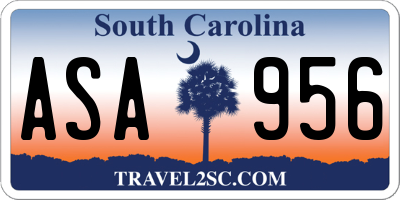 SC license plate ASA956