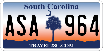 SC license plate ASA964