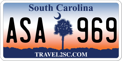 SC license plate ASA969