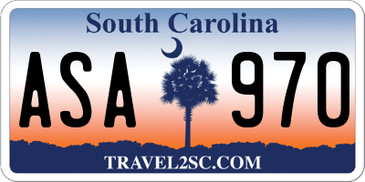 SC license plate ASA970