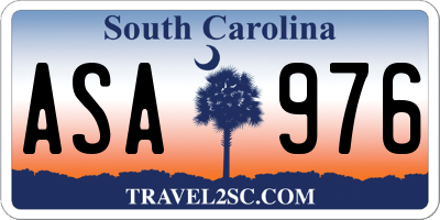 SC license plate ASA976