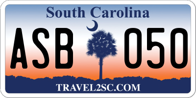 SC license plate ASB050