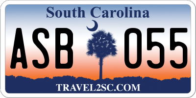 SC license plate ASB055