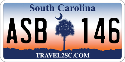 SC license plate ASB146