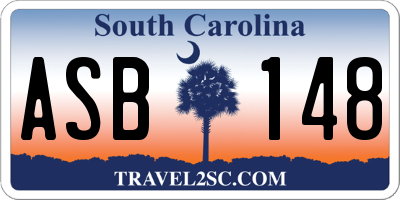 SC license plate ASB148