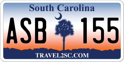 SC license plate ASB155