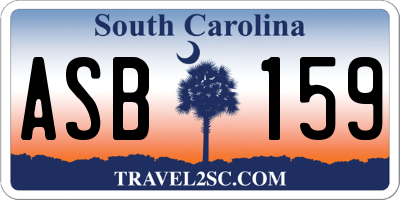 SC license plate ASB159