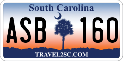 SC license plate ASB160
