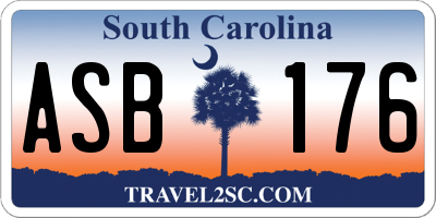 SC license plate ASB176