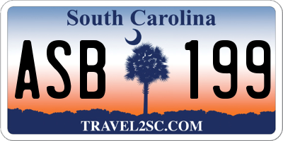 SC license plate ASB199