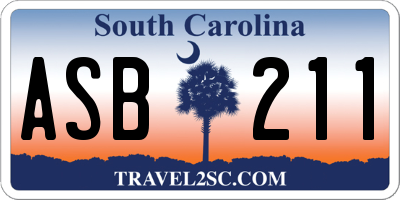 SC license plate ASB211