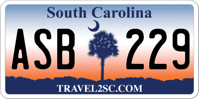 SC license plate ASB229