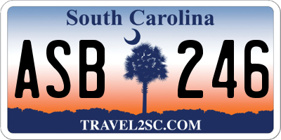 SC license plate ASB246