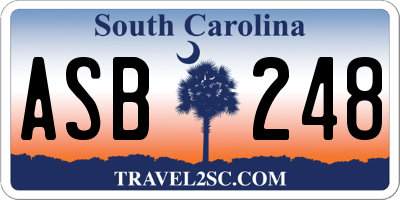 SC license plate ASB248