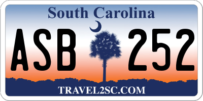 SC license plate ASB252