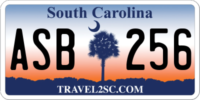 SC license plate ASB256