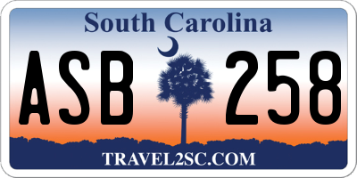 SC license plate ASB258
