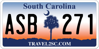 SC license plate ASB271