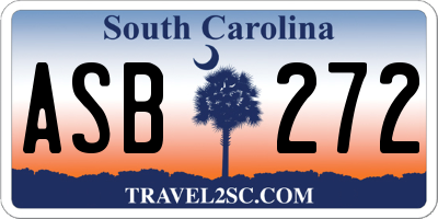 SC license plate ASB272