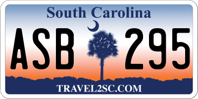 SC license plate ASB295