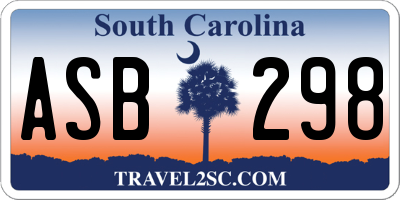 SC license plate ASB298