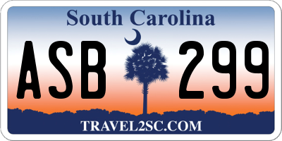 SC license plate ASB299