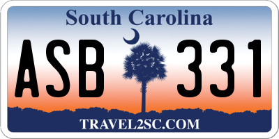SC license plate ASB331