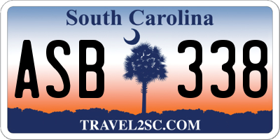 SC license plate ASB338