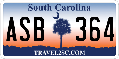 SC license plate ASB364
