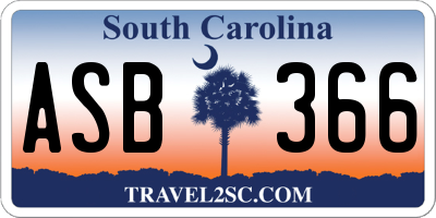 SC license plate ASB366