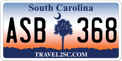 SC license plate ASB368
