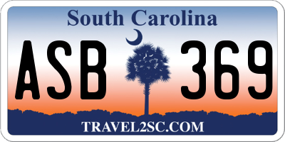 SC license plate ASB369