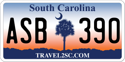 SC license plate ASB390