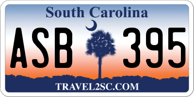 SC license plate ASB395
