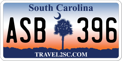 SC license plate ASB396