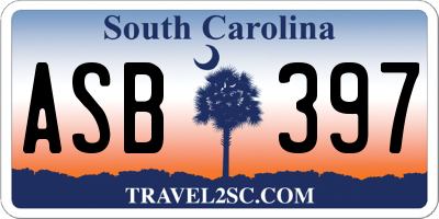 SC license plate ASB397