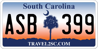 SC license plate ASB399