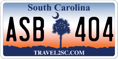 SC license plate ASB404