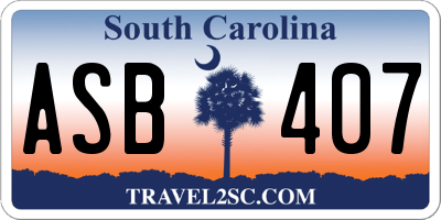 SC license plate ASB407