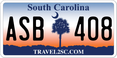 SC license plate ASB408