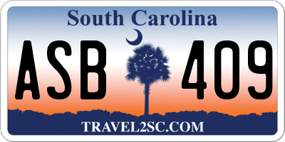 SC license plate ASB409