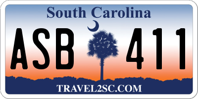 SC license plate ASB411