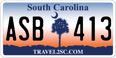 SC license plate ASB413