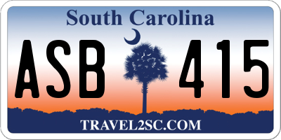 SC license plate ASB415