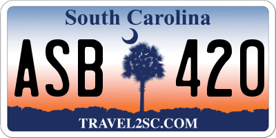 SC license plate ASB420