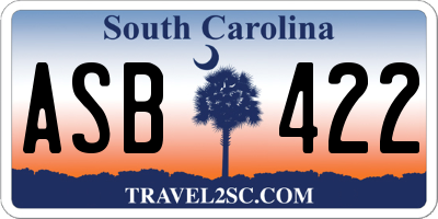 SC license plate ASB422