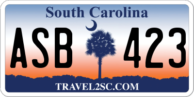 SC license plate ASB423