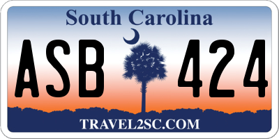 SC license plate ASB424