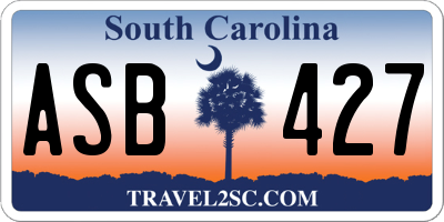SC license plate ASB427